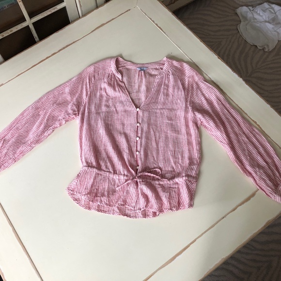 Rails Marti Scarlet Striped Drawstring Waist Top - Picture 4 of 8